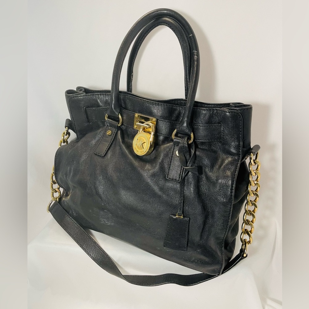 Michael Kors Black Leather Satchel